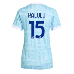 Juventus Pierre Kalulu #15 Bortedrakt Dame 2025-26 Kortermet