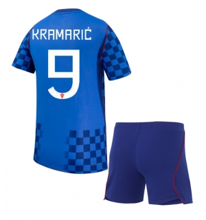 Kroatia Andrej Kramaric #9 Bortedraktsett Barn VM 2026 Kortermet (+ Korte bukser)