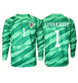 Kroatia Dominik Livakovic #1 Keeper Bortedrakt VM 2026 Langermet