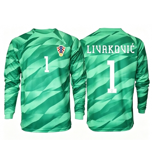 Kroatia Dominik Livakovic #1 Keeper Bortedrakt VM 2026 Langermet Kroatia Dominik Livakovic #1 Keeper Bortedrakt VM 2026 Langermet
