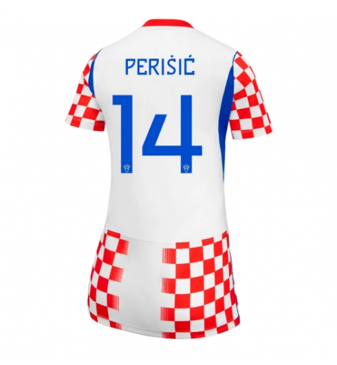 Kroatia Ivan Perisic #14 Hjemmedrakt Dame VM 2026 Kortermet Kroatia Ivan Perisic #14 Hjemmedrakt Dame VM 2026 Kortermet
