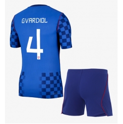 Kroatia Josko Gvardiol #4 Bortedraktsett Barn VM 2026 Kortermet (+ Korte bukser)