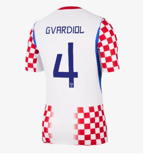 Kroatia Josko Gvardiol #4 Hjemmedrakt VM 2026 Kortermet Kroatia Josko Gvardiol #4 Hjemmedrakt VM 2026 Kortermet