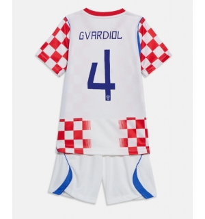 Kroatia Josko Gvardiol #4 Hjemmedraktsett Barn VM 2026 Kortermet (+ Korte bukser)