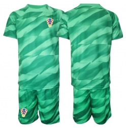 Kroatia Keeper Bortedraktsett Barn VM 2026 Kortermet (+ Korte bukser)