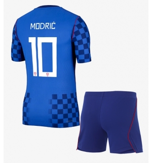 Kroatia Luka Modric #10 Bortedraktsett Barn VM 2026 Kortermet (+ Korte bukser)