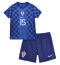 Kroatia Mario Pasalic #15 Bortedraktsett Barn VM 2026 Kortermet (+ Korte bukser)