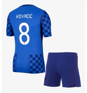 Kroatia Mateo Kovacic #8 Bortedraktsett Barn VM 2026 Kortermet (+ Korte bukser)