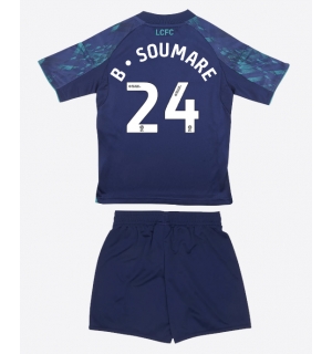 Leicester City Boubakary Soumare #24 Bortedraktsett Barn 2025-26 Kortermet (+ Korte bukser)