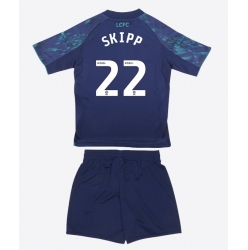 Leicester City Oliver Skipp #22 Bortedraktsett Barn 2025-26 Kortermet (+ Korte bukser)