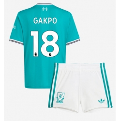Liverpool Cody Gakpo #18 Tredjedraktsett Barn 2025-26 Kortermet (+ Korte bukser)