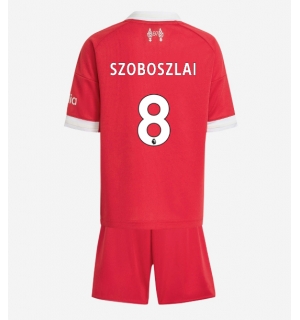 Liverpool Dominik Szoboszlai #8 Hjemmedraktsett Barn 2025-26 Kortermet (+ Korte bukser)