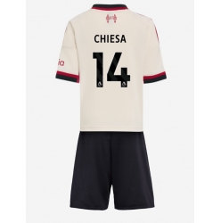 Liverpool Federico Chiesa #14 Bortedraktsett Barn 2025-26 Kortermet (+ Korte bukser)