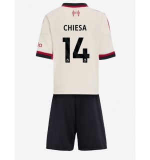 Liverpool Federico Chiesa #14 Bortedraktsett Barn 2025-26 Kortermet (+ Korte bukser)
