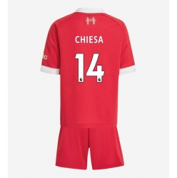 Liverpool Federico Chiesa #14 Hjemmedraktsett Barn 2025-26 Kortermet (+ Korte bukser)