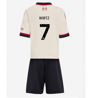 Liverpool Florian Wirtz #7 Bortedraktsett Barn 2025-26 Kortermet (+ Korte bukser)
