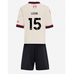 Liverpool Giovanni Leoni #15 Bortedraktsett Barn 2025-26 Kortermet (+ Korte bukser)