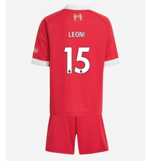 Liverpool Giovanni Leoni #15 Hjemmedraktsett Barn 2025-26 Kortermet (+ Korte bukser)