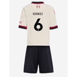 Liverpool Milos Kerkez #6 Bortedraktsett Barn 2025-26 Kortermet (+ Korte bukser)