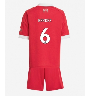 Liverpool Milos Kerkez #6 Hjemmedraktsett Barn 2025-26 Kortermet (+ Korte bukser)