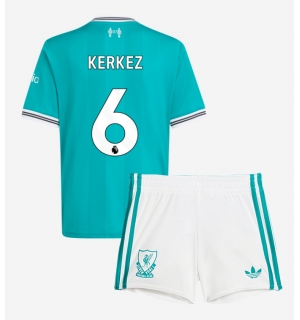 Liverpool Milos Kerkez #6 Tredjedraktsett Barn 2025-26 Kortermet (+ Korte bukser)