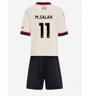 Liverpool Mohamed Salah #11 Bortedraktsett Barn 2025-26 Kortermet (+ Korte bukser)