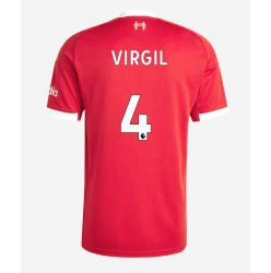 Liverpool Virgil van Dijk #4 Hjemmedrakt 2025-26 Kortermet