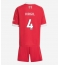 Liverpool Virgil van Dijk #4 Hjemmedraktsett Barn 2025-26 Kortermet (+ Korte bukser)