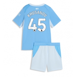 Manchester City Abdukodir Khusanov #45 Hjemmedraktsett Barn 2026-27 Kortermet (+ Korte bukser)