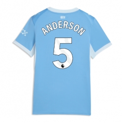 Manchester City Elliot Anderson #5 Hjemmedrakt Dame 2026-27 Kortermet