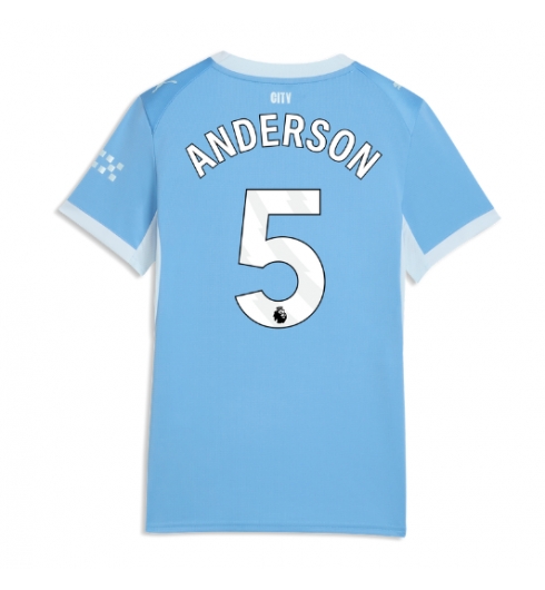 Manchester City Elliot Anderson #5 Hjemmedrakt Dame 2026-27 Kortermet Manchester City Elliot Anderson #5 Hjemmedrakt Dame 2026-27 Kortermet