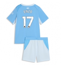 Manchester City Enzo Fernandez #17 Hjemmedraktsett Barn 2026-27 Kortermet (+ Korte bukser)
