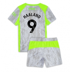 Manchester City Erling Haaland #9 Tredjedraktsett Barn 2025-26 Kortermet (+ Korte bukser)