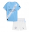 Manchester City Hjemmedraktsett Barn 2025-26 Kortermet (+ Korte bukser)