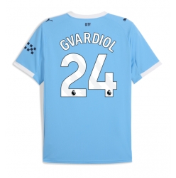 Manchester City Josko Gvardiol #24 Hjemmedrakt 2025-26 Kortermet