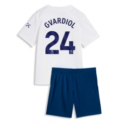 Manchester City Josko Gvardiol #24 Tredjedraktsett Barn 2026-27 Kortermet (+ Korte bukser)