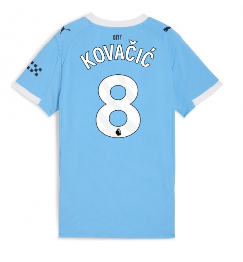 Manchester City Mateo Kovacic #8 Hjemmedrakt Dame 2025-26 Kortermet Manchester City Mateo Kovacic #8 Hjemmedrakt Dame 2025-26 Kortermet
