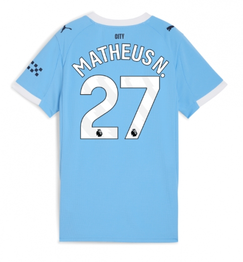 Manchester City Matheus Nunes #27 Hjemmedrakt Dame 2025-26 Kortermet Manchester City Matheus Nunes #27 Hjemmedrakt Dame 2025-26 Kortermet