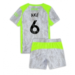 Manchester City Nathan Ake #6 Tredjedraktsett Barn 2025-26 Kortermet (+ Korte bukser)