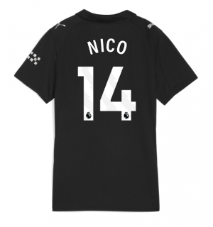 Manchester City Nico Gonzalez #14 Bortedrakt Dame 2025-26 Kortermet