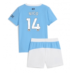 Manchester City Nico Gonzalez #14 Hjemmedraktsett Barn 2025-26 Kortermet (+ Korte bukser)