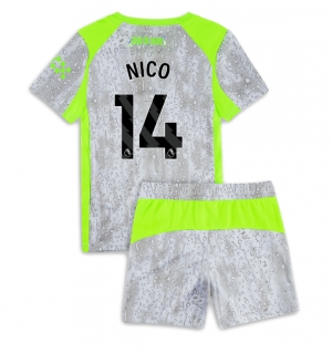 Manchester City Nico Gonzalez #14 Tredjedraktsett Barn 2025-26 Kortermet (+ Korte bukser)