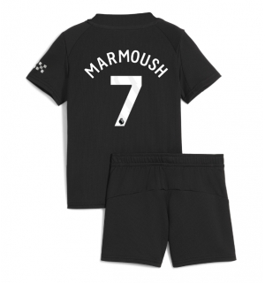 Manchester City Omar Marmoush #7 Bortedraktsett Barn 2025-26 Kortermet (+ Korte bukser)