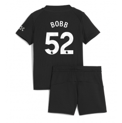 Manchester City Oscar Bobb #52 Bortedraktsett Barn 2025-26 Kortermet (+ Korte bukser)