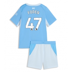 Manchester City Phil Foden #47 Hjemmedraktsett Barn 2026-27 Kortermet (+ Korte bukser)