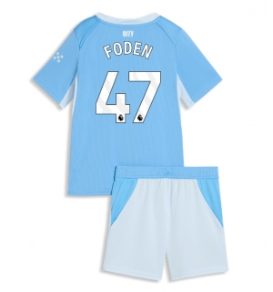 Manchester City Phil Foden #47 Hjemmedraktsett Barn 2026-27 Kortermet (+ Korte bukser)