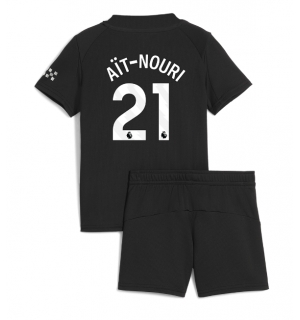 Manchester City Rayan Ait-Nouri #21 Bortedraktsett Barn 2025-26 Kortermet (+ Korte bukser)