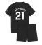 Manchester City Rayan Ait-Nouri #21 Bortedraktsett Barn 2025-26 Kortermet (+ Korte bukser)