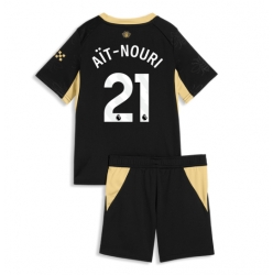 Manchester City Rayan Ait-Nouri #21 Bortedraktsett Barn 2026-27 Kortermet (+ Korte bukser)