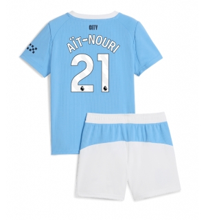 Manchester City Rayan Ait-Nouri #21 Hjemmedraktsett Barn 2025-26 Kortermet (+ Korte bukser)